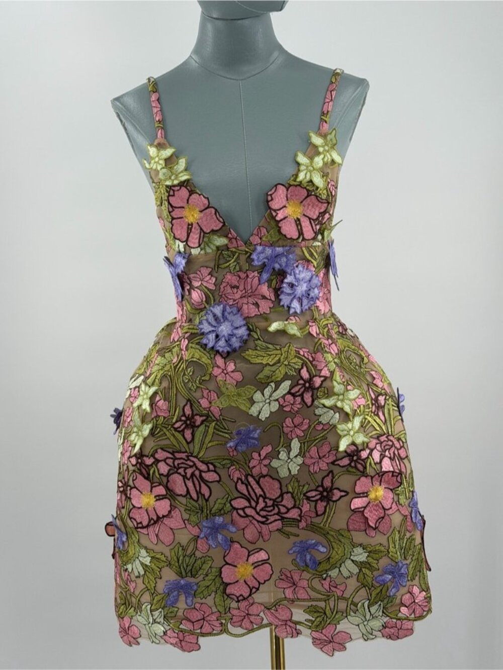🆕 BRONX & BANCO 🧿 NWOT Iris Floral Aria Mini Dress, Pink Multi - Sz S US 4 - Picture 2 of 13